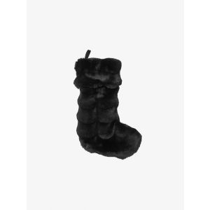 Snowball Black Christmas Stocking