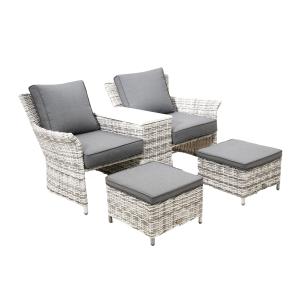 Fremont Outdoor Jack and Jill 2 Seater | Zen White Wicker